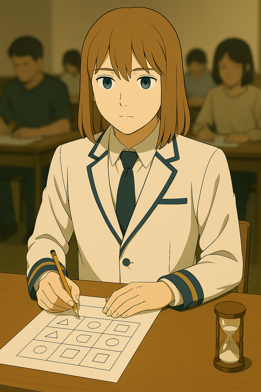 MENSA試験に取り組むMaksim